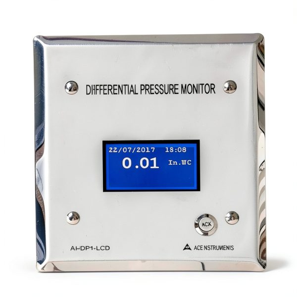 Ace Instruments Differential Pressure Gauge 24V DC Wall‑Mount Model-1
