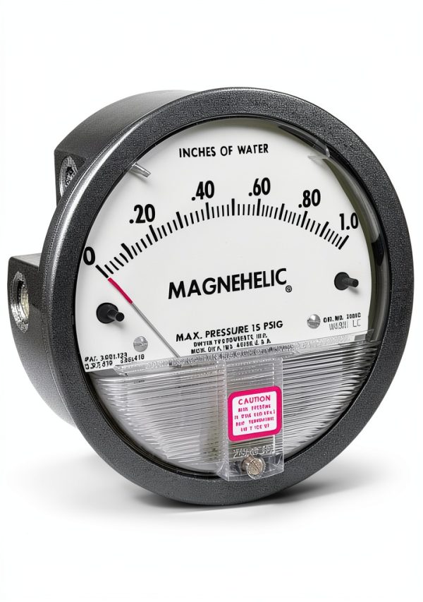 Dwyer Differential Gauge 2004DAF with Clear Face and Flange Bezel-0
