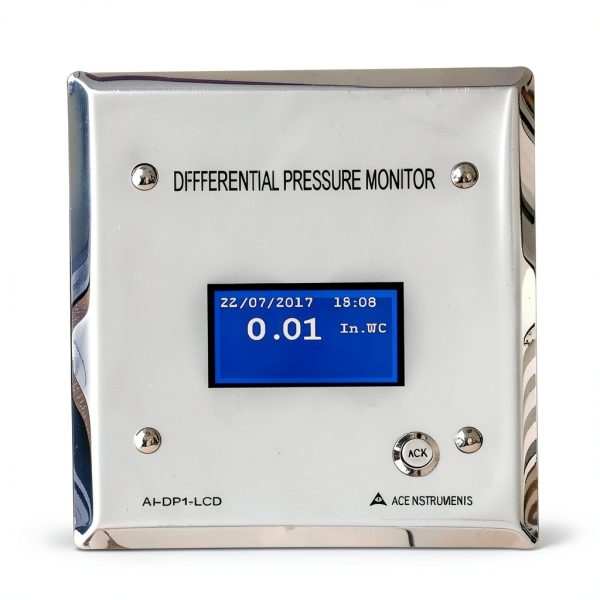 Ace Instruments Differential Pressure Indicator 0.72 In.WC LCD 24V DC-1