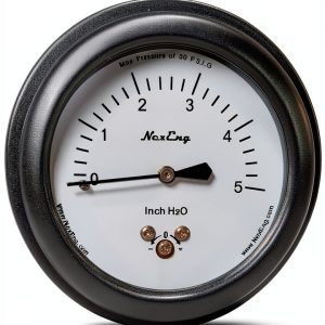 NexEng Differential Gauge Panel Mount 0-5" WC Steel Gauge for Use-0