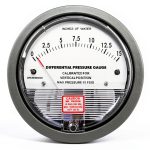 Differential Pressure Gauge JH Gauge Aluminum Dual Tap 0-15 inH2O-0