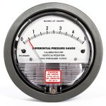 Differential Pressure Gauge JH Gauge 0 to 5 in H2O Aluminum Dual NPT-0