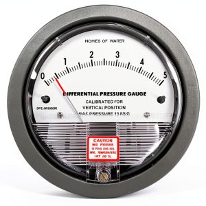 Differential Pressure Gauge JH Gauge 0 to 5 in H2O Aluminum Dual NPT-0