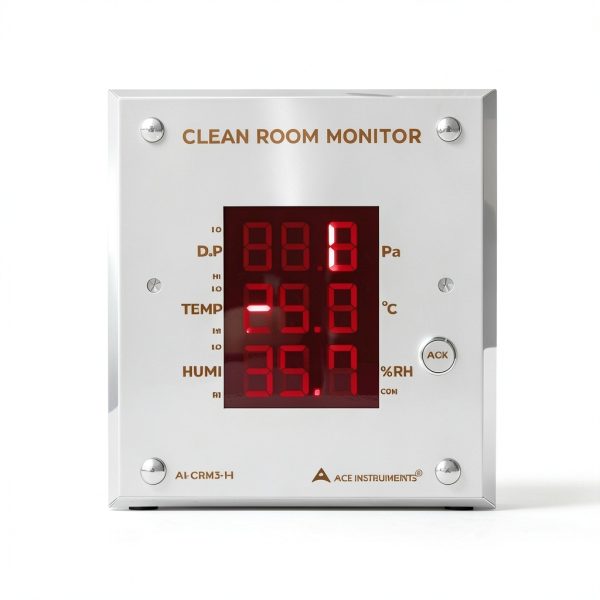 Negative Room Pressure Monitor INSTRUKART AI-CRM3-1-1 Temp and-1